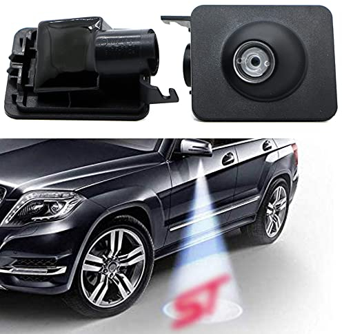 Duleutgnu Sunshine Fly LED Side Under Mirror Projector Light Ghost Logo Welcome Ambient Lighting Mirror Car Replacement Rear Light Accessories Glass Lens (Round Original) (Square S-T)