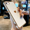 L-FADNUT Kompatibel mit iPhone 7/iPhone 8/iPhone SE2020/iPhone 2022 Herzform Hülle, Mädchen süßes Galvanisieren Handyhülle Weiches Silikon Schutzhülle für iPhone 7/8/SE2020/2022, Weiß