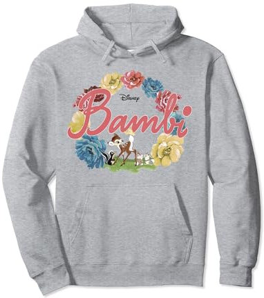 Disney Bambi Floral Ring Logo Pullover Hoodie