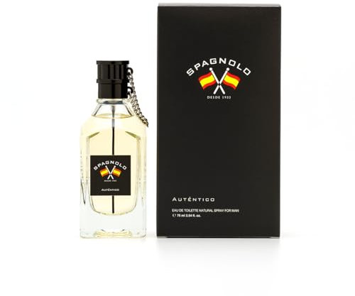 SPAGNOLO - Auténtico 75 ml, Colonia Hombre, Perfume Formato Spray, Eau de Toilette Natural y Masculina, Aroma Cítrico Especiado, Fragancia Fresca, Clásica y de Larga Duración