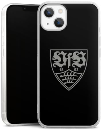 Slim Case extra dünn kompatibel mit Apple iPhone 13 Silikon Handyhülle transparent Hülle Offizielles Lizenzprodukt VfB Stuttgart Bundesliga
