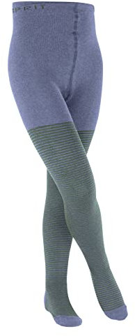 Esprit Unisex Kinder Strumpfhose Fine Stripe, Nachhaltige biologische Baumwolle, 1 Stück, Grün (Tourmaline 7182), 110-116
