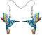 DUOWEI Acryl-Kolibri-Ohrringe für Damen, Vogel-Dangle (Ocean)