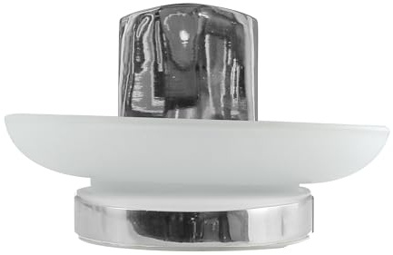 Spirella Taku Seifenhalter zum Befestigen, Glas & Chrom, transparent