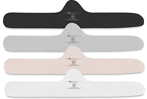 More of Me to Love Lot de 4 doublures de soutien-gorge en coton bio (blanc perle, rose pâle, gris pierre, oynx noir), Blanc perle, rose pâle, gris pierre, noir Oynx, Taille L