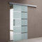 doporro Porta Scorrevole per Interni in Vetro Satinato a Righe 102,5x215 cm con Binario in Alluminio | Chiusura Ammortizzata e Distanziale da 25 mm - Amalfi13