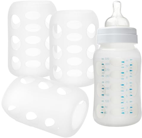 4stücke Silikon Babyflaschenhülle Rutschfeste Flaschenhülle Für Milchflaschen Schutz Für Babyflaschen Anti-schock Anti-rutsch Design