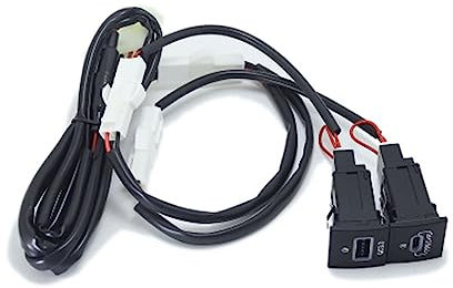 Passend for VW, passend for Golf 6, passend for Jetta 5 MK5, passend for Scirocco 06–14, Auto-USB-Ladebuchse, PD-Schnellladung, QC3.0, Zigarettenanzünder-Schnittstellen-Adapter-Taste ( Color : One Bel