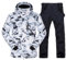 ALSOGO Herren Ski Jacke und Hosen Set Ski Anzug Winter Wasserdicht Winddicht Kapuze Schneemantel 2-Stücke Snowboard Sets shanqun-Black XL