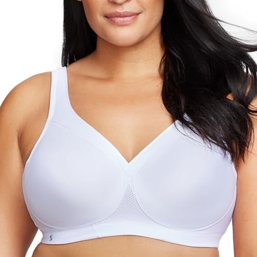 Glamorise Damen MagicLift Seamless Wirefree #1006 Sports Bra, Weiß, 85J EU