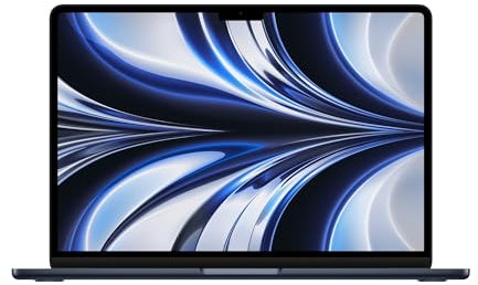 2022 Apple MacBook Air with Apple M2 chip (13-inch, 16GB RAM, 256GB SSD Storage) (QWERTY English) Midnight (Renewed)