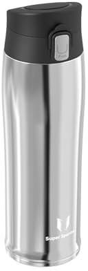 Super Sparrow Gourde Isotherme - INOX Bouteille Isotherme - 500ml - Mug Isotherme Étanche - Gourde Enfant sans BPA - Comprend 2 Couvercles avec Paille et Couvercle Sport