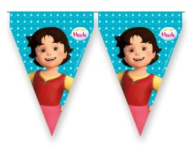 BeenSmile, Banner Heidi, Wimpelkette für Kinder, Dekoration für Kindergeburtstag, Partyartikel, Feier und Jubiläum, 1 Stück, 3 m