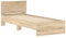 vidaXL Bettgestell, Bettrahmen mit Lattenrost, Bett Gästebett mit Kopfteil, Einzelbett Schlafzimmerbett Schlafzimmermöbel, Sonoma-Eiche 75x190cm Holzwerkstoff