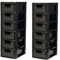 Khanary Storage Drawer Unit 6 Tier-2 Pack | S/Mini Rattan Black Plastic Chest Tower Cabinet Trolley |Tabletop Desktop Organizer Crafts Files Home Kids Bedroom Kitchen Office School | 26Dx19Wx60H cm