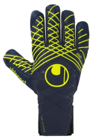 uhlsport Fußball Torwarthandschuhe Prediction Absolutgrip HN, Marine/weiß/Fluo gelb, 12