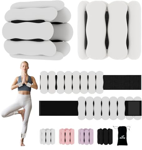 Wrist Ankle Weights for Women Men Kids, Leg Arm Wrist Weights Bangles 0.5kg*2 Wearable Weights Pilates Weighted Bracelet for Strength Training Walking Swimming Yoga Physical Therapy Black