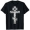 Orthodox Cross - Christian Russian Orthodox Cross T-Shirt - Vintage, Schwarz, Unisex, Everyday, Klein, Langärmlig ohne Manschette, Klassisch, Polyester, Maschinenwäsche