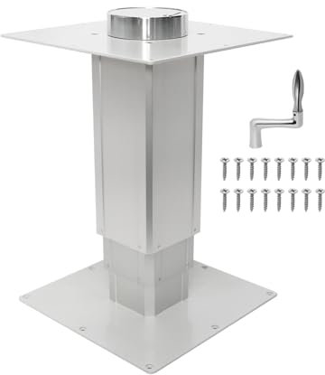 HWHongRV Pieds de table télescopiques robustes réglables en alliage d'aluminium pour camping-car, yacht, cadre de montage de base de 28 à 78 cm de hauteur pour camping-car, bateau, yacht marin