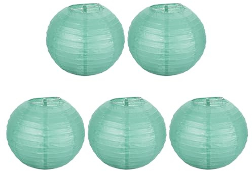 PATIKIL 8 Papel Farolillos, 5uds Redondos Colgantes Farol Chino/Japonés Decoración para Hogar Cumpleaños Fiesta Boda Navidad Aula Decoración, Oscuro Verde
