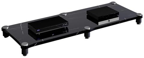 Elitix Hifi Stand Storage Vintage Stereo Receiver Audio Cabinet, Home Theater Av Component Stand Floor Standing, Console Stereo Rack Stands, Stereo Unit Shelves(H 10cm (4))