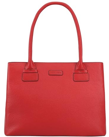 Lloyd Baker London – DAISSY Leather Shoulder Bag: Women's Modern Classic Design in 100% Genuine Full Grain Leather with Triple Compartments- SAMBA (Red)