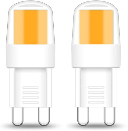 ZHENMING G9 LED 2W 2700K Warmweiß Nicht Dimmbar Ersatz 10W-28W Halogen | COB 280 Lumen 220V Bi-Pin Kurz für Schlafzimmer Leuchter Wandleuchte 2 Stück