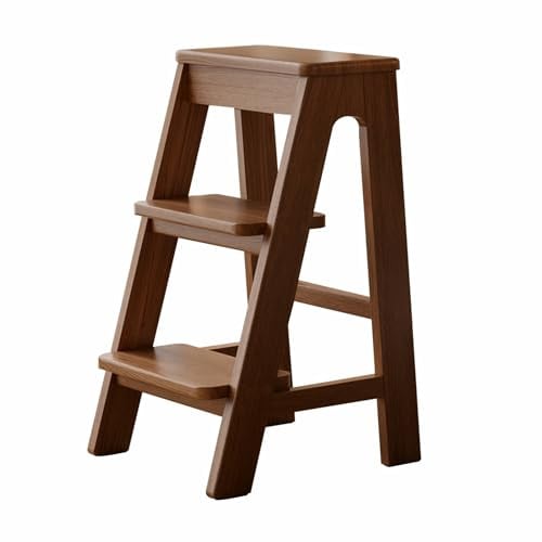 MEVZHH Holzleiter Hocker Mit Versteckten Schubladen Multifunktional Stufenhocker Ideal Für Bibliothek Schlafzimmer Küche Verwenduplatzsparend