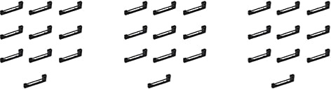 Janasiba 30 STÜCKE Schwarzes Taxi Farbband Kassetten Band -05 ERC05 Passend für M150 M-150II M1500II M150II EC7000 150II M-150 II