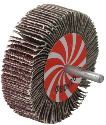 WIIYENA Fächerschleifer-Set mit 80er-Körnung, 20-teilig, für Bohrer und Schleifer, Aluminiumoxid-Schleiftuch für Metall- und Holzbearbeitung, Entgraten und Polieren