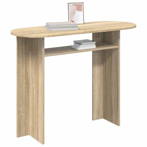 vidaXL Konsolentisch Sonoma-Eiche 100 x 39,5 x 75 cm Holzwerkstoff, Akzenttisch, moderner Wohnzimmertisch, schmale Ablage, praktisches Deko-Element, vielseitiges Stauraummöbel