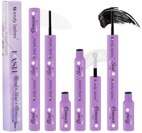 WENDY LASHES Wimpernkleber Bond+Sealant+Remover Lash Glue 3in1 | Wimpernkleber 7 Tage Halt Wasserfester Langanhaltender Wimpernextensions-Kleber mit Geringer Reizung FüR Empfindliche Augen
