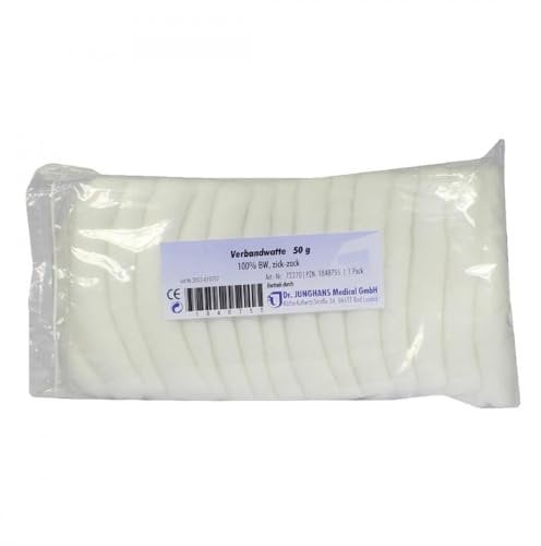 VERBANDWATTE zickzack 100% Baumwolle 50 g