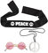W WIDMANN MILANO Party Fashion 05856 - Verkleidungsset Hippie, Stirnband, Brille, Kette, Flower Power, Mottoparty, Karneval