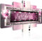 B&D XXL - Quadro Astratto 200x100 cm 5 Pezzi - Stampa su Tela in TNT Tessuta XXL Grande - Quadri Moderni Componibili Camera da Letto Matrimoniale - Stampe da Parete Arte - rose viola