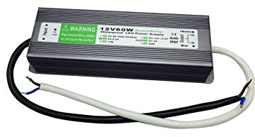 YXHL® Trasformatore 60W (Striscia LED alimentatore) 12v (Modulo Driver Led) impermeabili IP67, Alimentazione elettrica di illuminazione esterna