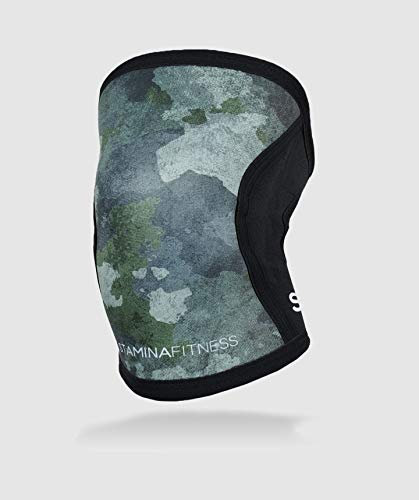 Stamina Fitness - Rodilleras de 5 mm, unisex, camuflaje, M