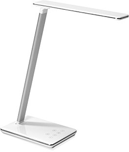 TecLines DL002W, Tischlampe, Aluminium, 5 watts, weiß/silber, 12 x 25.2 x 40 cm