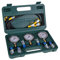 ASHATA Hydrauliksystem Hydraulic Pressure Test, Druckmessgerät Hydraulisches Druckprüfgerät Set,Tragbar Bagger Hydraulikdrucktest Messgerät mit Schlauchkupplung Box Kit