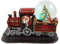 Schneekugel/Spieluhr 85mm, Zug mit Weihnachtsmann, Licht, Schneeantrieb, 16cm (6900260)