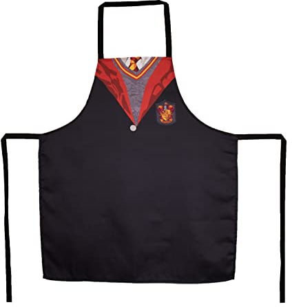 SD TOYS Delantal Negro Escudo Hogwarts Harry Potter, Unisex Adulto