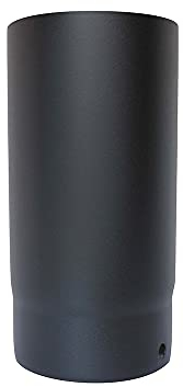 Black Stove Pipe - 150mm (6inch) Vitreous Enamel Flue Pipe 250mm Length Award Winner 12 Year Warranty