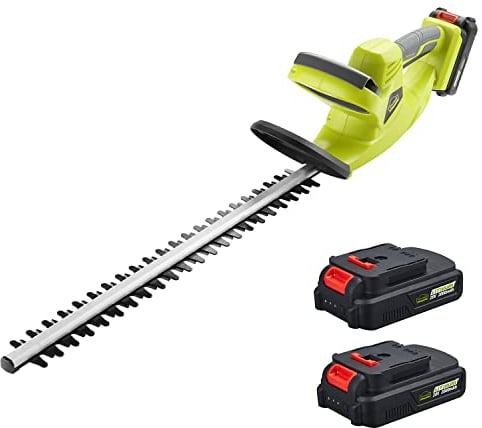 DEWINNER Tagliasiepi Senza Fili 20 V, Con 2 Batterie 2,0 Ah E Caricabatterie, Doppio Interruttore E Doppia Impugnatura Ergonomica, 65 CM, Lama Asimmetrica