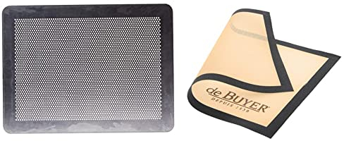 DE BUYER -7368.40 -plaque alu perforee plate 40x30cm & 4938.40 Tapis Airmat Siliconé Aéré 40 x 30 cm