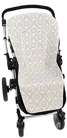 Funda de Verano para Silla Paseo Universal Rosy Fuentes- Colchoneta para Carrito Bebé- Transpirable-Compatible con Bugaboo, Jane, Concord, Baby Jogger, Bebecar…-Camel