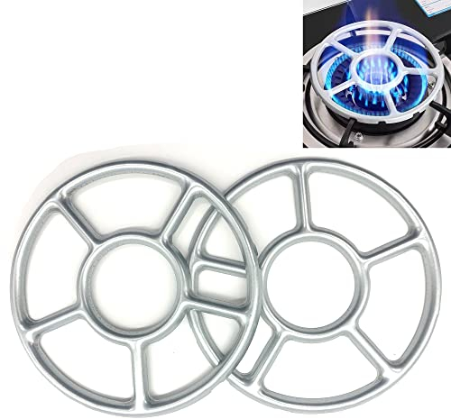 SEABABOO 2PCS Réducteurs à gaz en pour plaque Réducteurs de Gaz Support Wok Cuisinière à Gaz de Support de Wok Anneau à Gaz Cuisinière Gaz Support à gaz pour pot de café chaud Moka (6.1in/15.5cm)