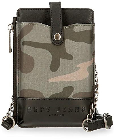 Pepe Jeans Nicole Umhängetasche Handytasche Mehrfarbig 9,5 x 16,5 cm Polyester und PU, bunt, Umhängetasche für Mobiltelefon
