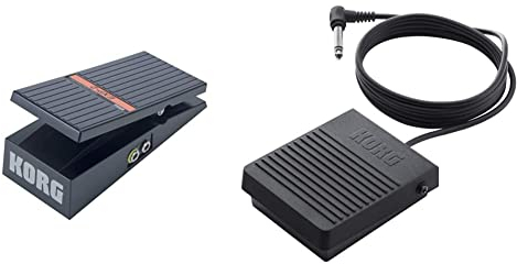 KORG EXP2 Fußpedal für MIDI Keyboard & KOO PS3 Sustain-Pedal/Schalter Schwarz