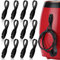 12 Organizer per Cavi per Elettrodomestici Avvolgicavo Autoadesivi per Muro Porta Cavi in Silicone Adesivi per Cavi Dati Tostapane Gestione di Filo per Parete Cucina (Black)