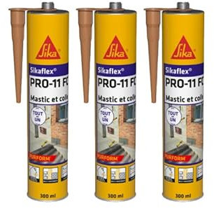 SIKA Lot de 3 mastics colles Sikaflex Pro 11 FC Purform - Beige - 300ml